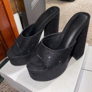 Elegant Black Platform Heels